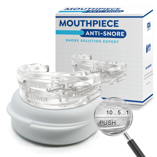 Silicone anti snoring mandibular advancement device mouth guard