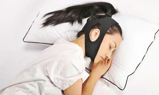 Breathable anti snoring chin strap