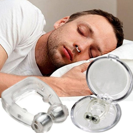 Magnetic anti snoring silicone nose clip